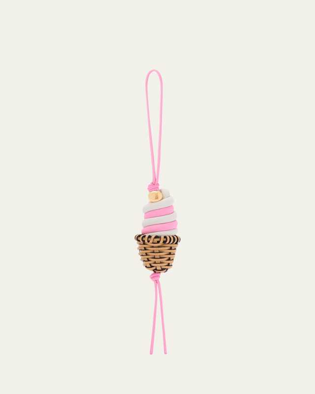 x Paula's Ibiza Ice Cream Charm in Leather